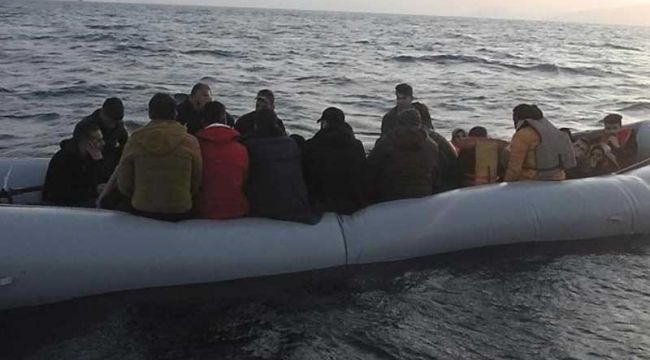 Menderes açıklarında 119 göçmen yakalandı