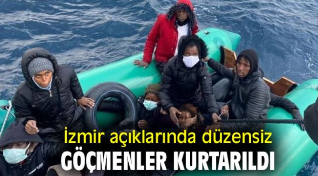 İzmir açıklarında düzensiz göçmenler kurtarıldı