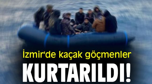 İzmir'de kaçak göçmenler Sahil Güvenlik tarafından kurtarıldı!