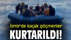 İzmir'de kaçak göçmenler Sahil Güvenlik tarafından kurtarıldı!