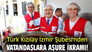 Türk Kızılay İzmir Şubesi'nden vatandaşlara aşure ikramı!