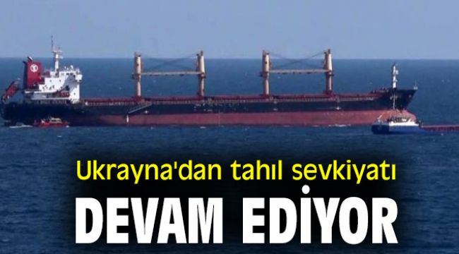 Ukrayna'dan tahıl sevkiyatı devam ediyor