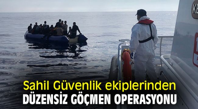 Sahil Güvenlik ekiplerinden düzensiz göçmen operasyonu