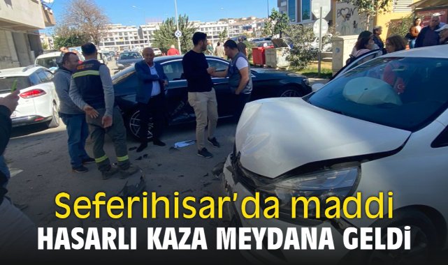 Seferihisar’da maddi hasarlı kaza