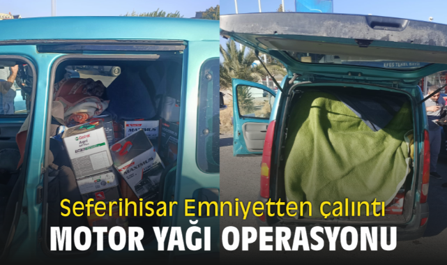 Seferihisar Emniyetten çalıntı motor yağı operasyonu