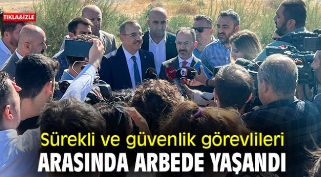 Sürekli ve güvenlik görevlileri arasında arbede yaşandı