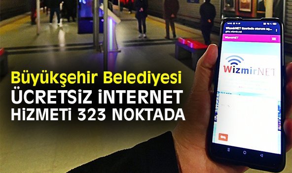 Büyükşehir Belediyesi ücretsiz internet hizmeti 323 noktada