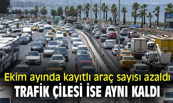 Ekim ayında kayıtlı araç sayısı azaldı, trafik çilesi ise aynı kaldı!