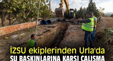 İZSU ekiplerinden Urla'da su baskınlarına karşı çalışma