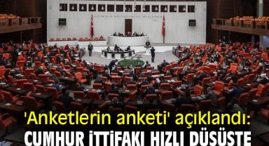 'Anketlerin anketi' açıklandı: Cumhur ittifakı hızlı düşüşte