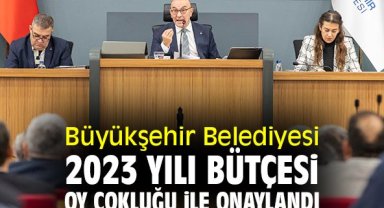 Büyükşehir Belediyesi 2023 yılı bütçesi oyçokluğu ile onaylandı
