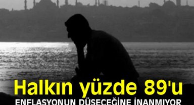 Halkın yüzde 89'u enflasyonun düşeceğine inanmıyor