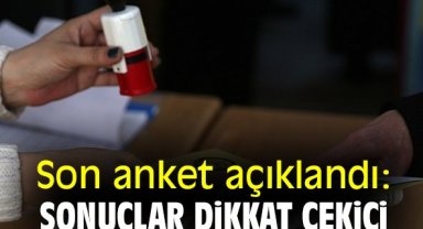 Son anket açıklandı: Sonuçlar dikkat çekici