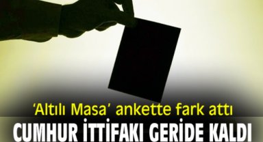 ‘Altılı Masa’ ankette fark attı: Cumhur İttifakı geride kaldı