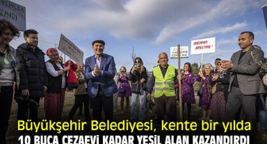 Büyükşehir Belediyesi, kente bir yılda 10 Buca Cezaevi kadar yeşil alan kazandırdı