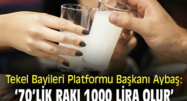 Tekel Bayileri Platformu Başkanı Aybaş: '70'lik rakı 1000 lira olur'