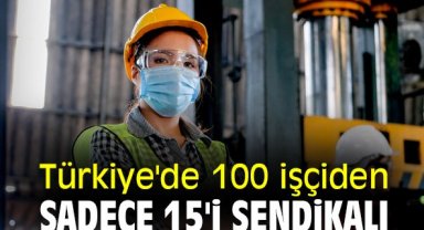 Türkiye'de 100 işçiden sadece 15'i sendikalı