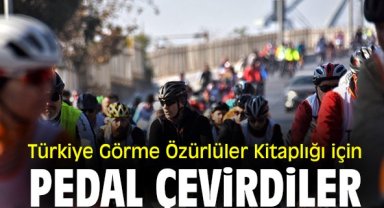 Türkiye Görme Özürlüler Kitaplığı için pedal çevirdiler