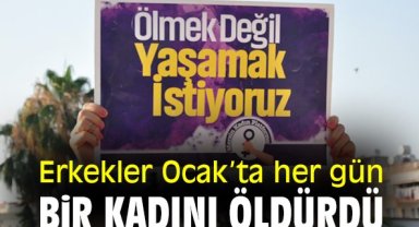 Erkekler Ocak’ta her gün bir kadını öldürdü