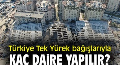 Türkiye Tek Yürek bağışlarıyla kaç daire yapılır?