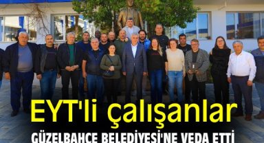 EYT'li çalışanlar Güzelbahçe Belediyesi'ne veda etti
