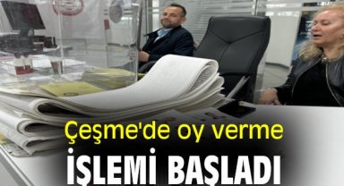 Çeşme'de oy verme işlemi başladı