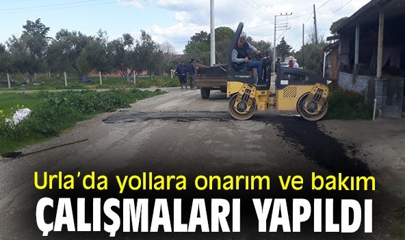 Urla’da yollara onarım ve bakım çalışmaları gerçekleşti