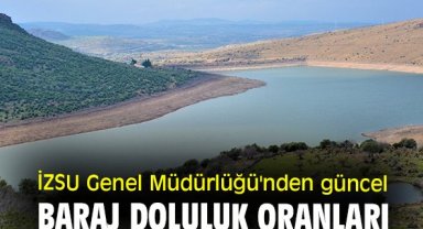 İZSU Genel Müdürlüğü'nden güncel baraj doluluk oranları