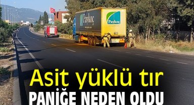 Asit yüklü tır paniğe neden oldu