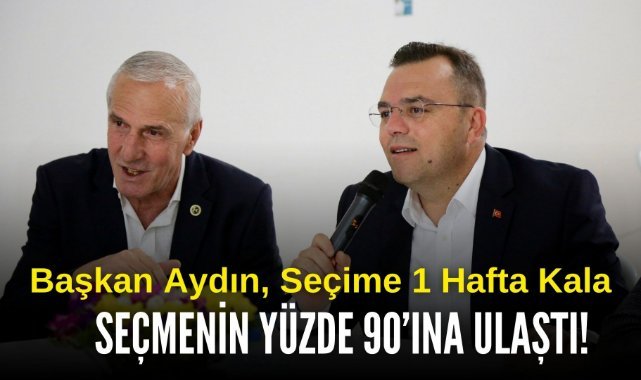 Başkan Aydın, Seçime 1 Hafta Kala Seçmeninin Yüzde 90'ına ulaştı!