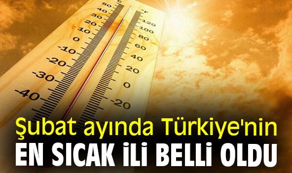 Şubat ayında Türkiye'nin en sıcak ili belli oldu