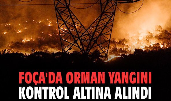 Foça'da orman yangını kontrol altına alındı
