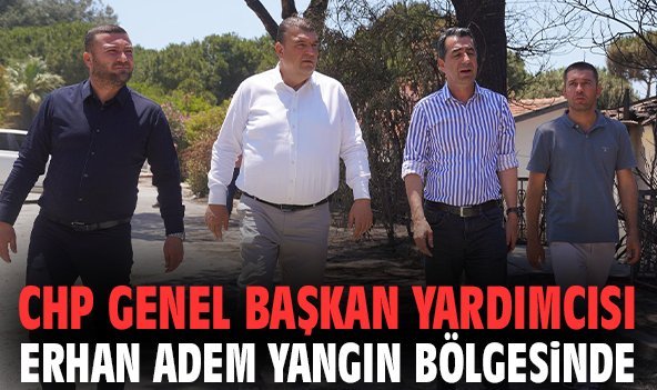 CHP Genel Başkan Yardımcısı Erhan Adem yangın bölgesinde