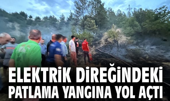Elektrik direğindeki patlama yangına yol açtı