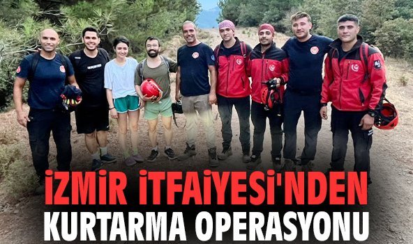 İzmir İtfaiyesi'nden kurtarma operasyonu