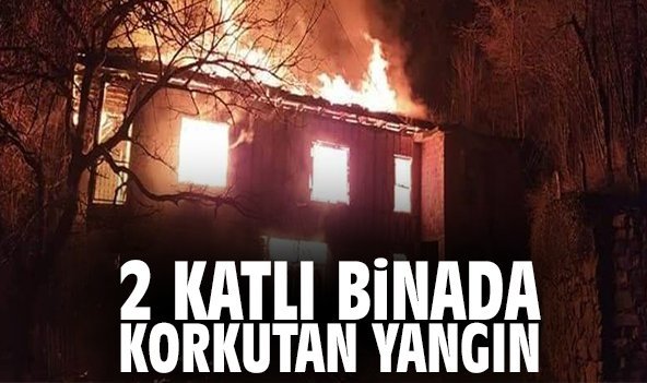 2 katlı binada korkutan yangın