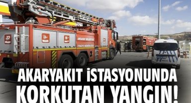 Akaryakıt istasyonunda korkutan yangın!