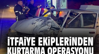 İtfaiye ekiplerinden kurtarma operasyonu