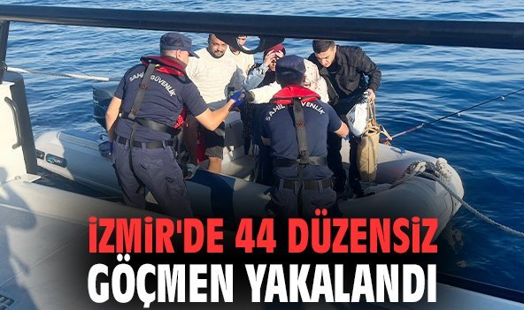 İzmir'de 44 düzensiz göçmen yakalandı