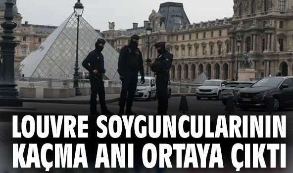 Louvre soyguncularının kaçma anı ortaya çıktı