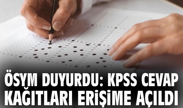 ÖSYM duyurdu: KPSS cevap kağıtları erişime açıldı