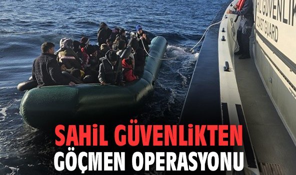 Sahil güvenlikten göçmen operasyonu