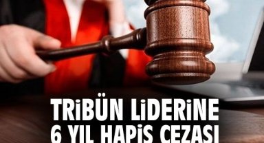 Tribün liderine 6 yıl hapis cezası