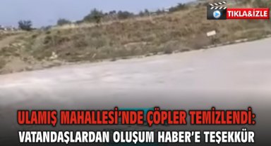Ulamış Mahallesi’nde Çöpler Temizlendi: Vatandaşlardan Oluşum Haber’e Teşekkür