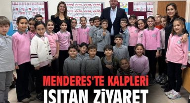 Menderes'te kalpleri ısıtan ziyaret
