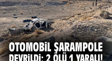 Otomobil şarampole devrildi: 2 ölü 1 yaralı!