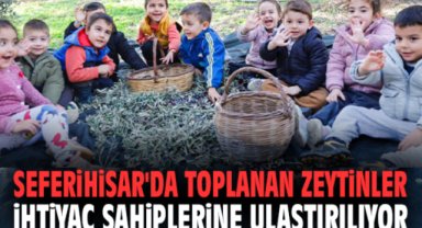 Seferihisar'da toplanan zeytinler ihtiyaç sahiplerine ulaştırılıyor