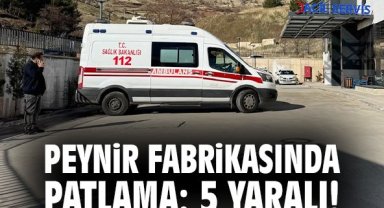 Peynir fabrikasında patlama: 5 yaralı!
