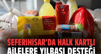 Seferihisar’da Halk Kartlı ailelere yılbaşı desteği