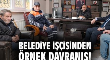 Belediye işçisinden örnek davranış!